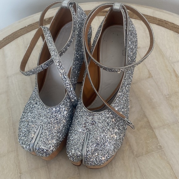 Mason Margeiela Paris split toe, crushed crystal smashed, thick round heel , 39 - Picture 4 of 16